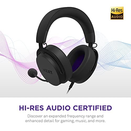 NZXT Relay Wired Closed-Back Headphones Black / Purple image
