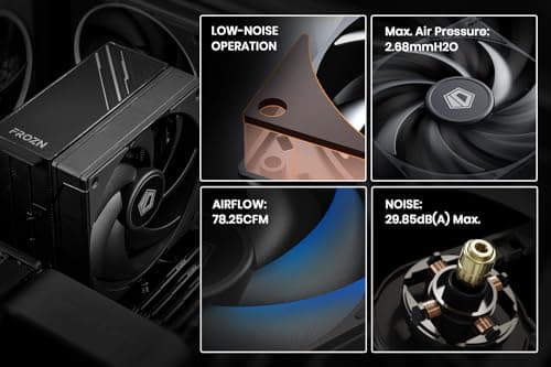 ID-COOLING FROZN A410 Black - 6" Height Black Air CPU Cooler image