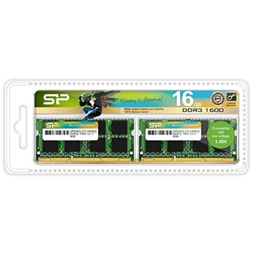 Silicon Power SU016GLSTU160N22AH Green SODIMM DDR3-1600 CL11 16GB (2x8GB) image