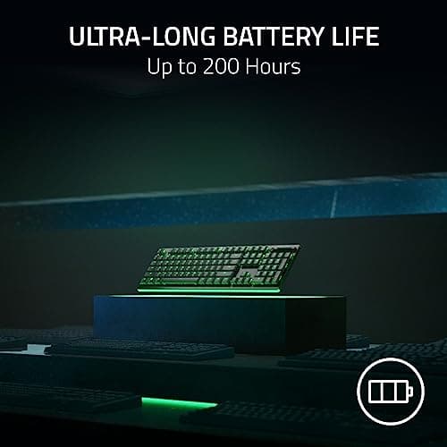 Razer DeathStalker V2 Pro Razer Purple Low-Profile Optical Clicky RGB Wireless Gaming Keyboard image