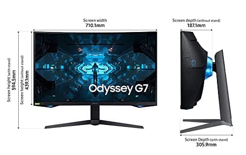 SAMSUNG 32” Odyssey G7 Series WQHD 240Hz 1ms 1440p image