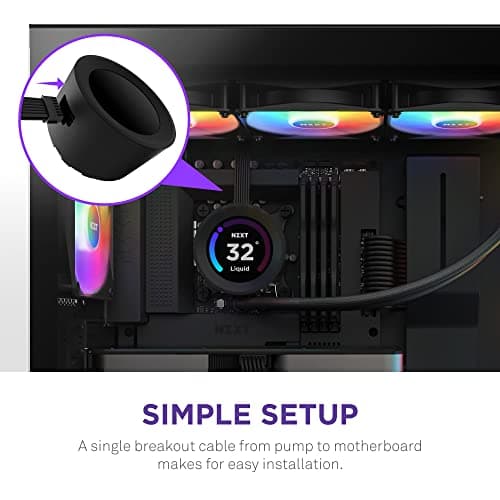NZXT Kraken Elite 360 Water 360mm RGB 78.02 CFM Black image