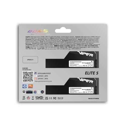 Patriot Viper Elite 5 Ultra RGB Black DDR5-6400 CL32 96GB (2x48GB) image