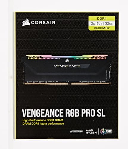 Corsair Vengeance RGB Pro SL Black DDR4-3600 CL18 32GB (2x16GB) image