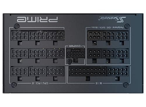 SeaSonic PRIME TX-1300 Black / Silver ATX 3.0 1300W Fully Modular 80+ Titanium Certified image