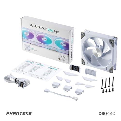 Phanteks PH-F140D30 140mm White PWM Addressable RGB 1-Pack image