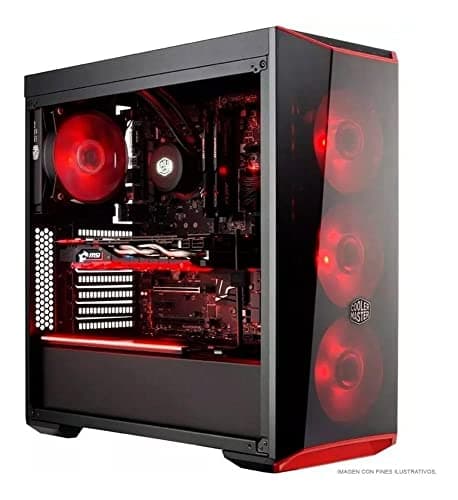 Cooler Master MasterBox Lite 5 RGB ATX Mid Tower Black Tempered Glass Side Panel, RGB, USB 3.2 Gen 1 Type-A image