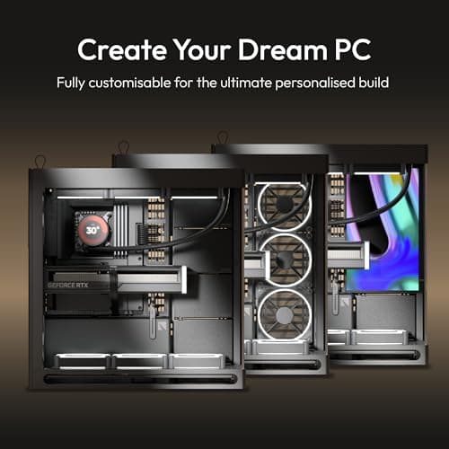 HAVN HS420 ATX Mid Tower Black with Tempered Glass Side Panel and USB 3.2 Gen 2 Type-C, USB 3.2 Gen 1 Type-A Front Panel image