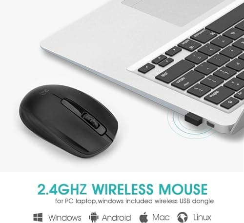 Rii Wireless Mouse 1000DPI for PC, Laptop, Windows,Included Wireless USB dongle image