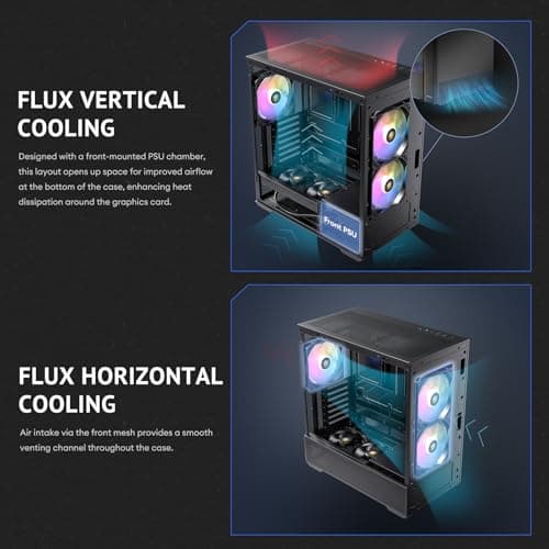 Antec FLUX REAR Mid Tower Case With Tempered Glass image