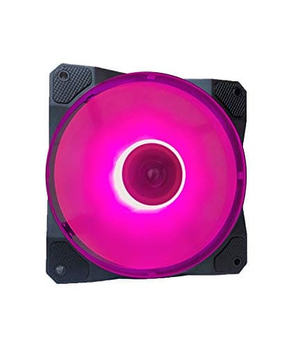 Apevia APEVIA CO512L-PK Cosmos 120mm Pink Ultra Silent 16 LEDs Anti-Vibration Rubber Pads 56.67 CFM 5-Pack image