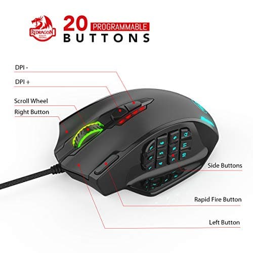 Redragon M908 IMPACT MMO Wired Optical Gaming Mouse image