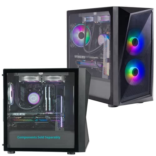 Cooler Master CMP 320 Micro ATX Mid Tower Black Tempered Glass Side Panel image