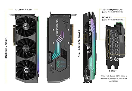 Zotac GAMING AMP Holo GeForce RTX 3080 Ti 12GB GDDR6X Black / Silver image