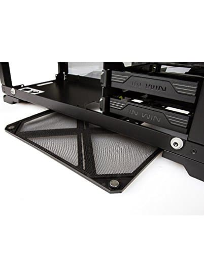 IN WIN 805 GOLD / Black Aluminum / Tempered Glass ATX Mid Tower Computer Case Compatible with ATX 12V/EPS (up to 220mm) Power Supply image