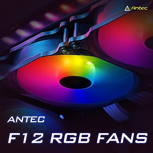 Antec 120mm RGB Case fan, RGB High Performance PC Fan, 4-pin RGB, F12 Series, 3 Packs image