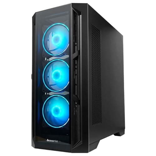 Chieftec APEX ATX Mid Tower Black with Tempered Glass Side Panel and USB 3.2 Gen 2 Type-C, USB 3.2 Gen 1 Type-A image