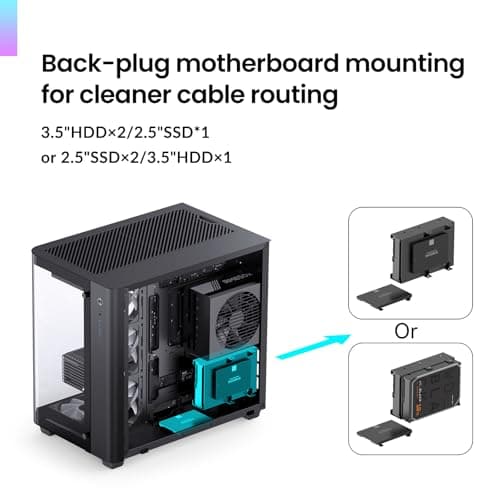 Jonsbo TK-3 ATX Mid Tower Black Tempered Glass Side Panel, USB 3.2 Gen 2 Type-C, USB 3.2 Gen 1 Type-A image