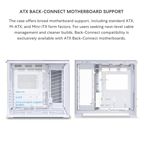 Lian Li O11 Dynamic Mini V2 ATX Mini Tower White Tempered Glass, USB 3.2 Gen 2 Type-C, USB 3.2 Gen 1 Type-A image