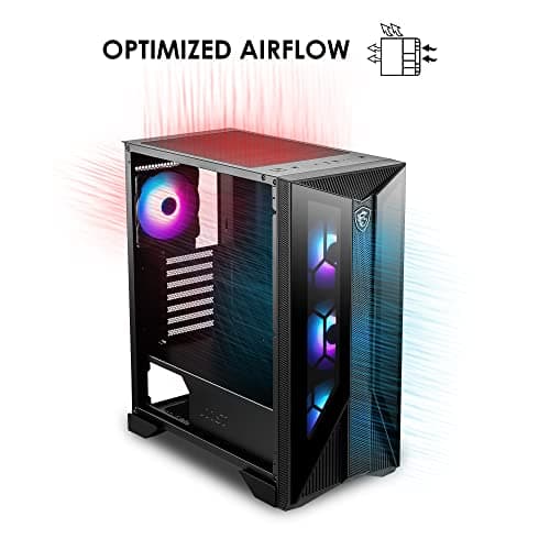 MSI MPG GUNGNIR 120R ATX Mid Tower Black with Tempered Glass Side Panel and USB 3.2 Gen 2x2 Type-C USB 3.2 Gen 1 Type-A image
