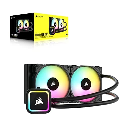 Corsair iCUE H100x Water 240mm RGB ELITE 47.73 CFM Black image