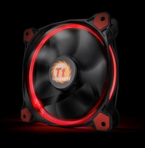 Thermaltake Riing 120mm Red LED 40.6 CFM Black / Red 1-Pack image