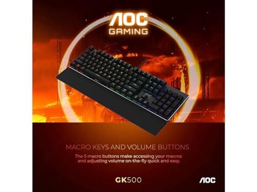 AOC GK500 RGB Outemu Red Wired Gaming Keyboard image