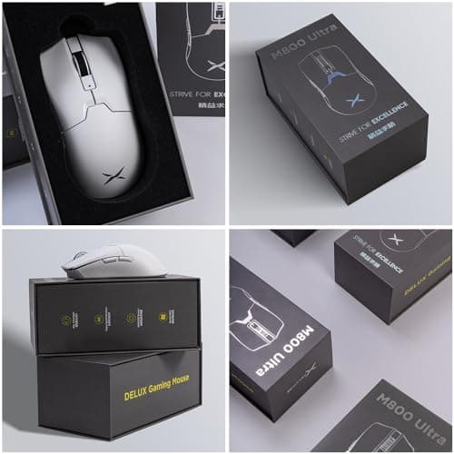 DeLUX M800 Ultra Wireless/Bluetooth/Wired Optical Mouse image