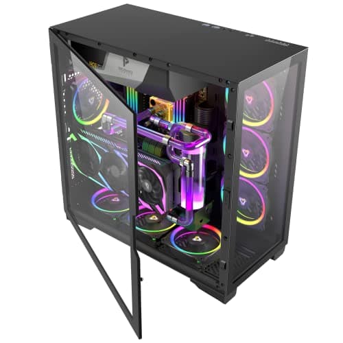 Antec P120 Crystal ATX Mid Tower Black with Tempered Glass Side Panel and USB 3.2 Gen 1 Type-A image