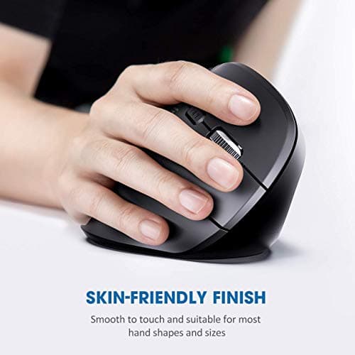 VicTsing Ergonomic Mouse, 2019 Upgraded Vertical Wireless Mouse 2.4G Optical Mouse-Reduce Wrist Pain , 6 Buttons 4 Adjustable DPI 1000/1600/2000/2400 Levels, Better Performance for PC, Desktop, Laptop image