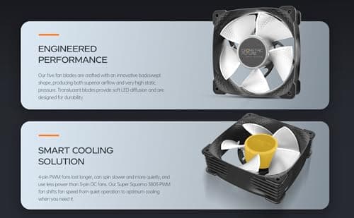 Geometric Future Squama 3805 120mm Black Addressable RGB PWM 115 CFM 1-Pack image