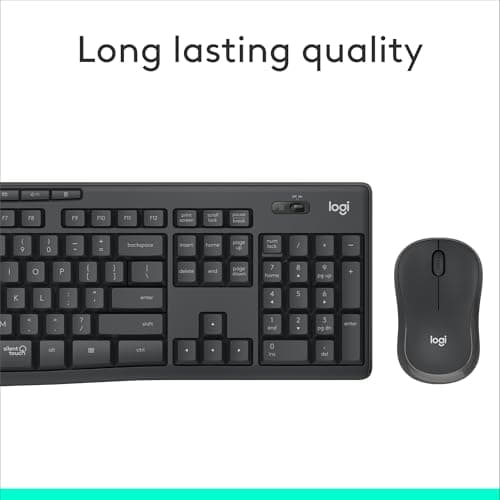 Logitech MK295 Silent Wireless/Wired Standard Keyboard with Optical Mouse image