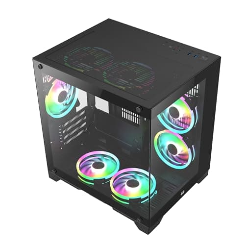 BGears b-Pellucid Micro ATX Mini Tower Black Tinted Tempered Glass Side Panel image