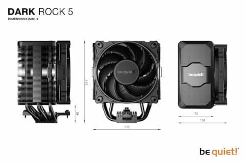 be quiet! Dark Rock 5 Air 161mm 93.5 CFM Black image