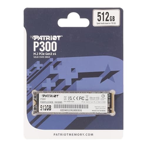 Patriot P300 512 GB SSD M.2-2280 PCIe 3.0 X4 NVMe image