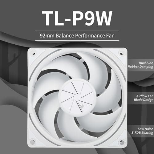 Thermalright TL-P9 92mm White PWM 32.77 CFM 1-Pack image