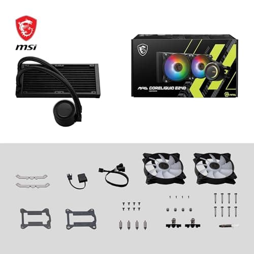 MSI MAG CORELIQUID E240 AIO CPU Liquid Cooler 240mm image