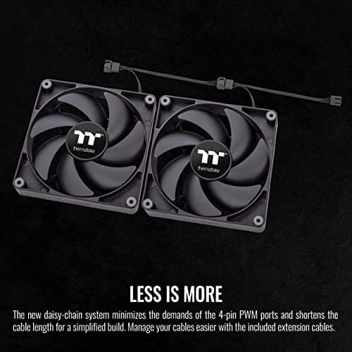 Thermaltake CT120 120mm 57.05 CFM Black PWM 2-Pack image