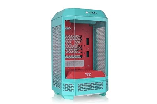 Thermaltake The Tower 250 Mini-ITX Tower Blue / Pink with Tempered Glass Side Panel, USB 3.2 Gen 2 Type-C, USB 3.2 Gen 1 Type-A, and Dimensions 300 x 281 x 506 image