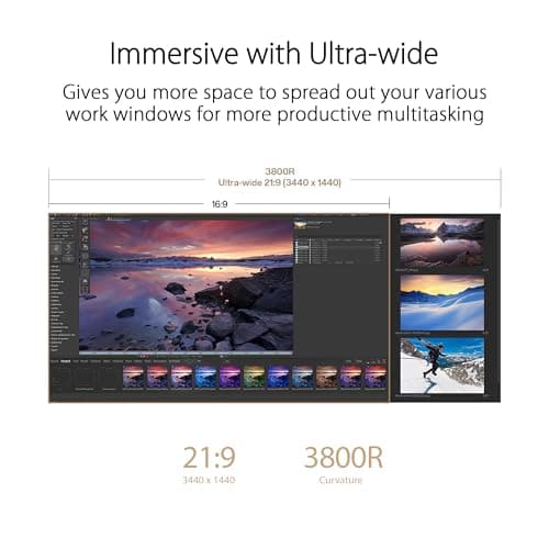 Asus ProArt Display PA34VCNV 34.1" 3440x1440 60Hz IPS Curved Monitor image