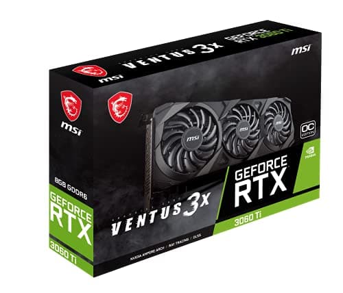 MSI VENTUS 3X OC GeForce RTX 3060 Ti 8GB GDDR6 Black / Silver main image