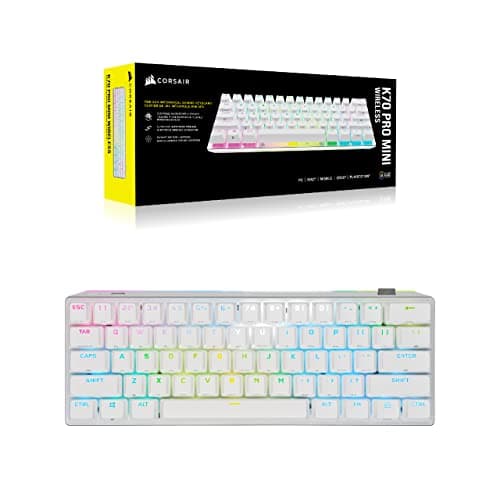 Corsair K70 PRO MINI RGB Bluetooth/Wired/Wireless Cherry MX Speed Silver Mechanical Gaming Keyboard image
