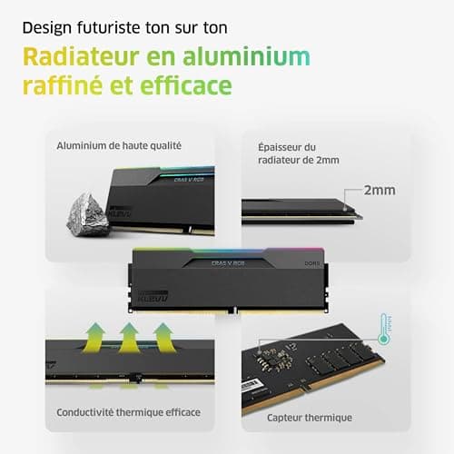 Klevv CRAS V RGB Black DDR5-6000 CL30 48GB (2x24GB) image
