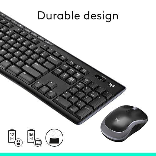 Logitech MK270 Wireless Keyboard and Mouse Combo - Keyboard and Mouse Included, 2.4GHz Dropout-Free Connection, Long Battery Life (Frustration-Free Packaging) image