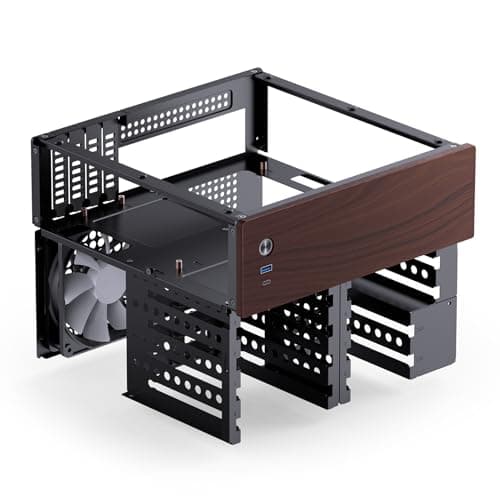 Jonsbo N4 Micro ATX Desktop Black / Brown Mesh Side Panel, USB 3.2 Gen 2 Type-C, USB 3.2 Gen 1 Type-A image