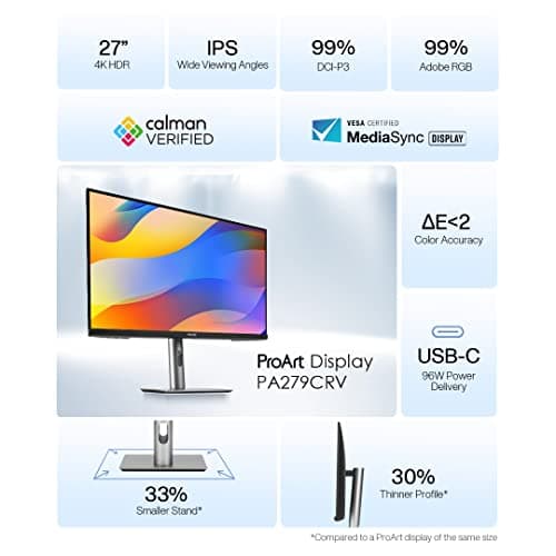 Asus ProArt PA279CRV 27" 4K 60Hz IPS Monitor image