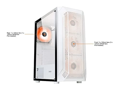 SAMA SAMA-Z4 ATX Mid Tower White / Black Tempered Glass Side Panel image