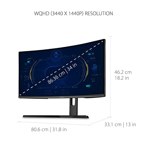 ViewSonic VX3418-2KPC 34" 3440x1440 VA Curved Monitor image