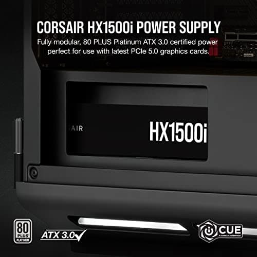 Corsair HX1500i (2023) Black ATX 1500W Fully Modular 80+ Platinum Certified image