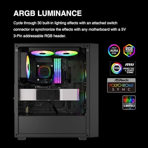 GAMDIAS AURA GL240 V2 Water 240mm 73.6 CFM image